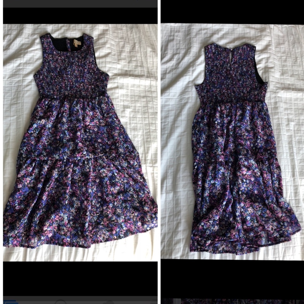 Purple and pink  princess floral dress